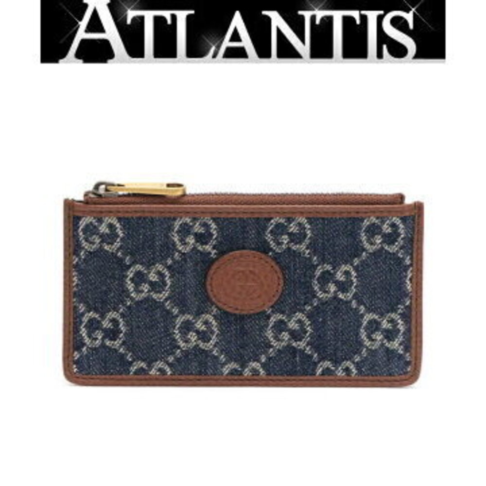 Gucci Gg Pattern Denim Coin Wallet Case Fragment